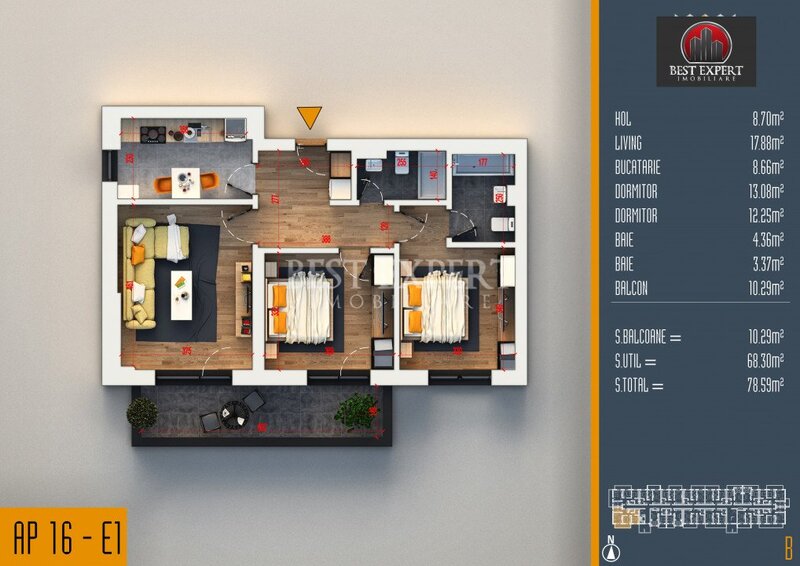 Tita, 3 camere ideal familie, zona linistita, credit ipotecar 15%.